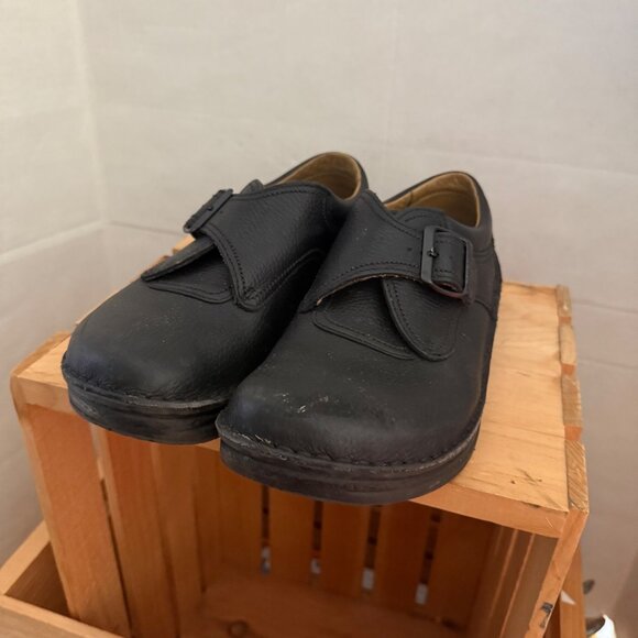 Birkenstock Mens Size 40 US 7-7.5 Black Leather Buckle Strap Trent Loafer Shoes - Picture 13 of 16